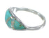 Turquoise And Opal Southwestern Sterling Silver Jewelry Ring Size 6-3/4 AX82841